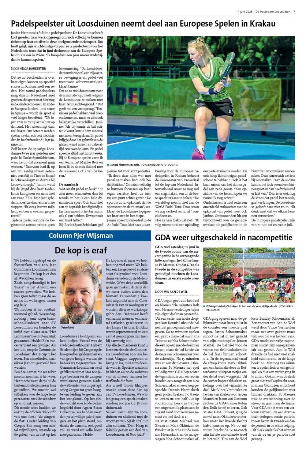 Haagse padelspeelster Janine Hemmes neemt deel aan Europese Spelen